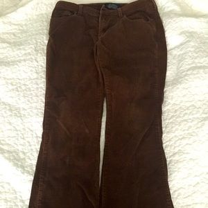 Wide Leg Brown Corduroy Pants